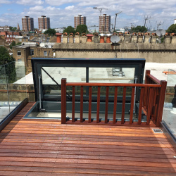 Staka Dakluik met glas voor dakterras in Londen